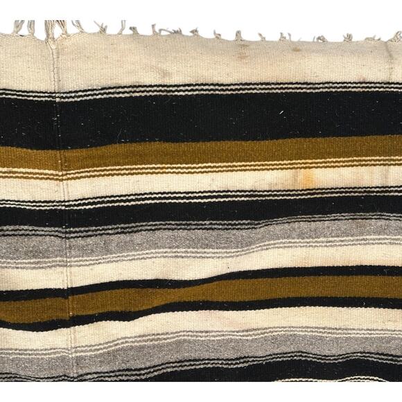 Vintage Hand Woven Native American Aztec Wall Hanging or Wool Rug Zapotec Rug - Picture 12 of 16